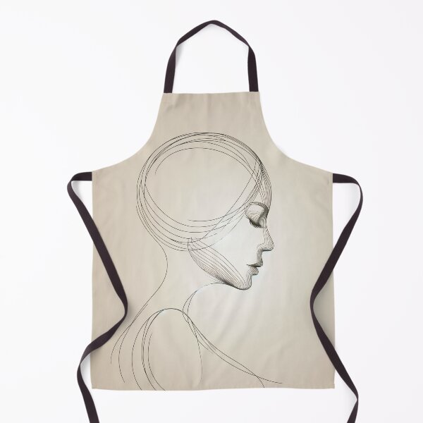 Item preview, Minimalist image with delicate lines depicting a woman's profile designed and sold by AndreaMart.