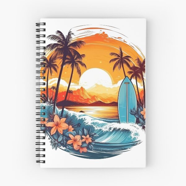 Item preview, Surfing beach designed and sold by ShopMaxiDesigns.