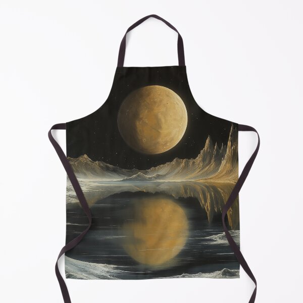 Item preview, Golden Moonscape and Celestial Reflection designed and sold by Catloaf Art.