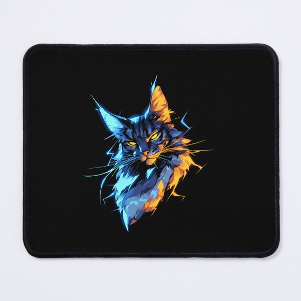 Item preview, Condescending Orange and Turquoise Fierce Lynx Cat Black Outline Sticker by Zeesdesign on Redbubble designed and sold by ZEESDESIGN.