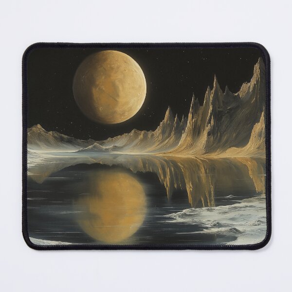 Item preview, Golden Moonscape and Celestial Reflection designed and sold by Catloaf Art.