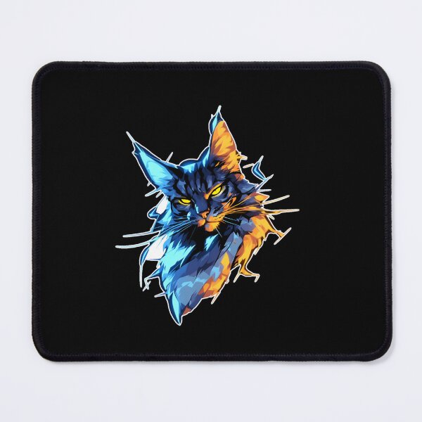 Item preview, Condescending Orange and Turquoise Fierce Lynx Cat Sticker by Zeesdesign on Redbubble designed and sold by ZEESDESIGN.