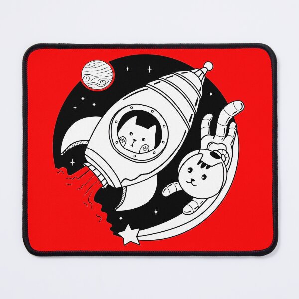 Item preview, kawai astro rocket cat on galaxy designed and sold by Isa00j.