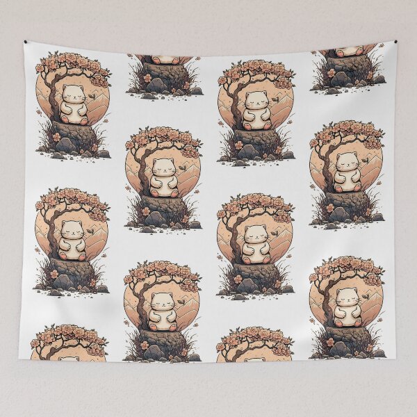 Item preview, cute cat under tree designed and sold by Isa00j.