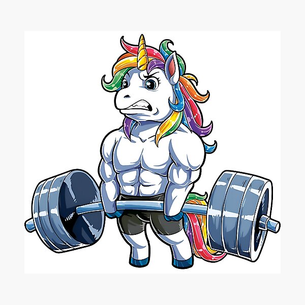 Item preview, cute unicorn Weightlifting designed and sold by Isa00j.