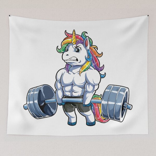Item preview, cute unicorn Weightlifting designed and sold by Isa00j.
