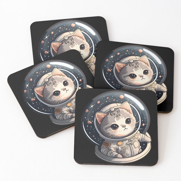 Item preview, cute and kawaii astro cat on space galaxy designed and sold by Isa00j.