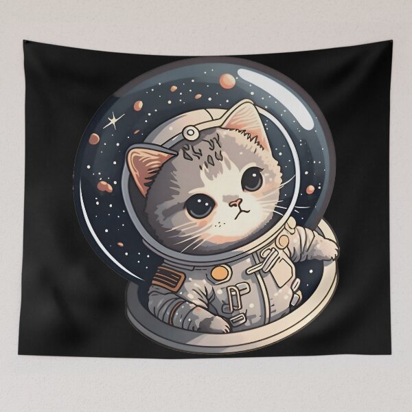 Item preview, cute and kawaii astro cat on space galaxy designed and sold by Isa00j.