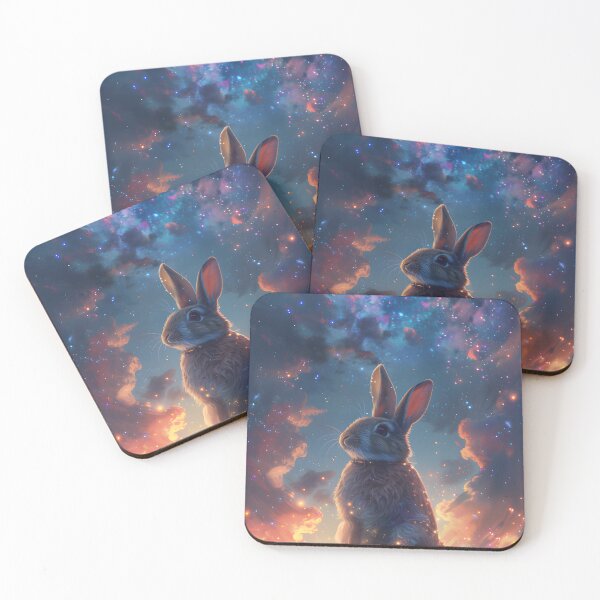 Item preview, Bunny under a starry night designed and sold by CosmicOrangeCat.