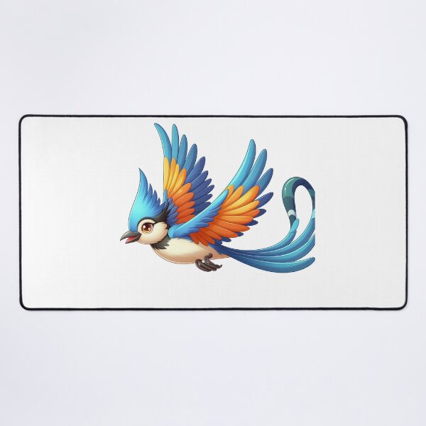 Item preview, cartoon flying blue bird designed and sold by MzulhilmiZam.