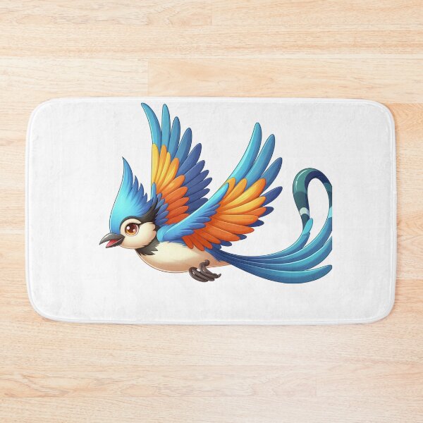 Item preview, cartoon flying blue bird designed and sold by MzulhilmiZam.