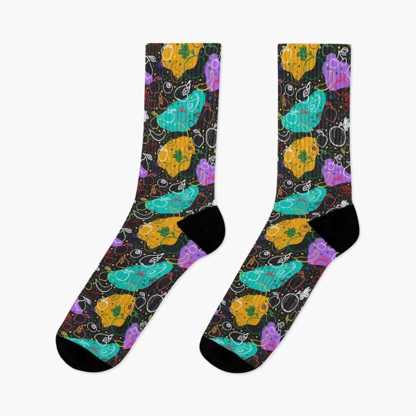 Item preview, Texture Crayon Vegetables and fruits Pattern designed and sold by NayaChu.
