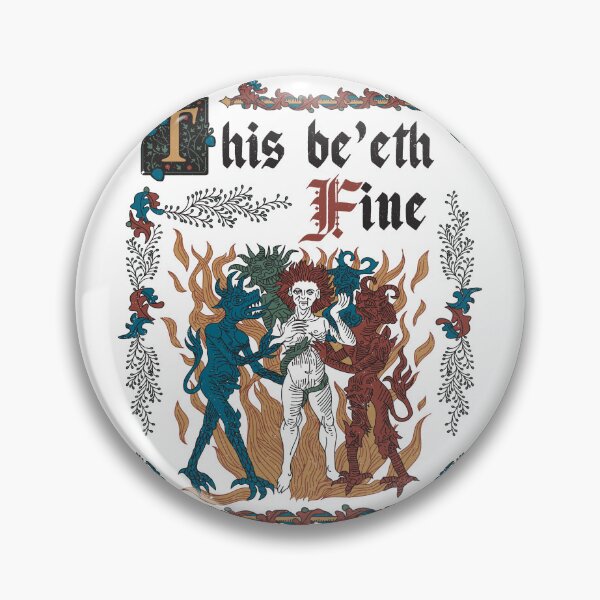 Item preview, This Is Fine Medieval Style - funny retro vintage English history designed and sold by Nemons.