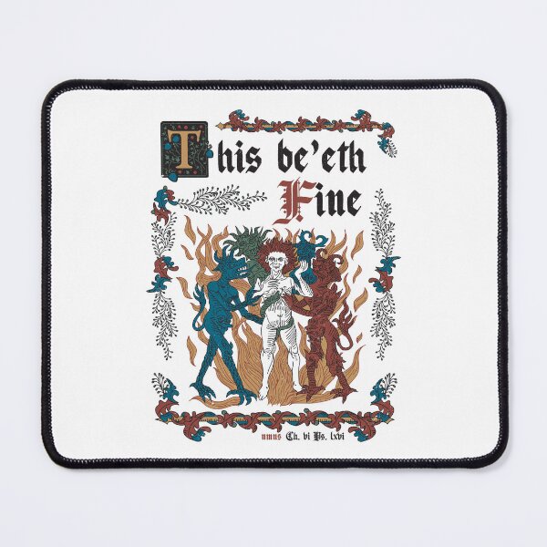 Item preview, This Is Fine Medieval Style - funny retro vintage English history designed and sold by Nemons.
