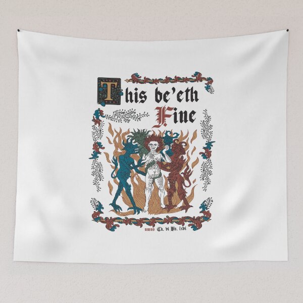 Item preview, This Is Fine Medieval Style - funny retro vintage English history designed and sold by Nemons.