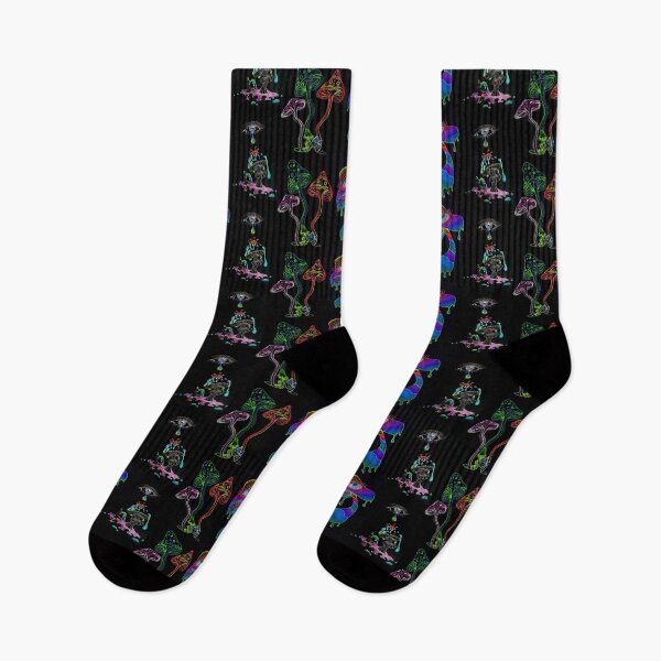 Item preview, Psychadelic Mushrooms Neon Pattern designed and sold by SimplySketchy.