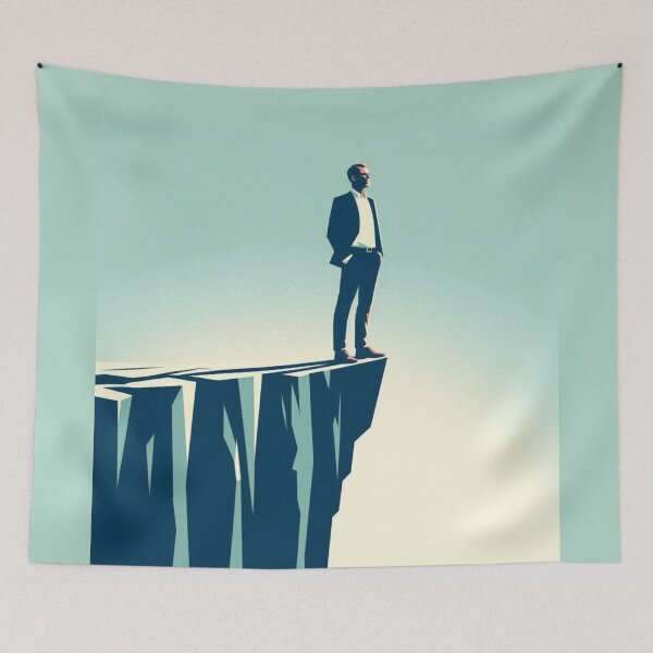 Item preview, Proud, Self-conscious businessman at the Edge of Rock designed and sold by Gaborai.
