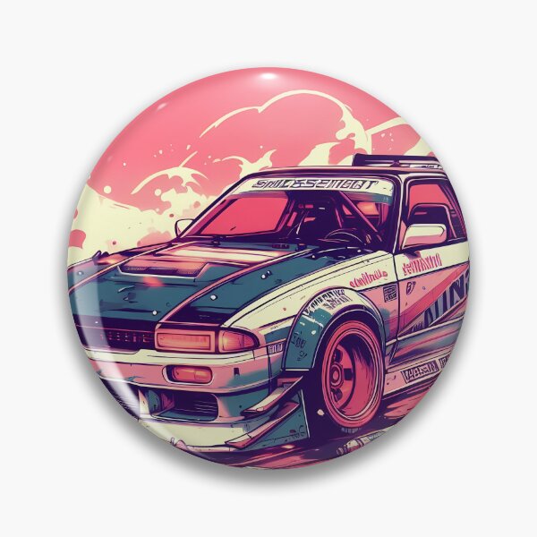 Aperçu de l'œuvre JDM Drift Voiture Rose créée et vendue par ETVdesign.