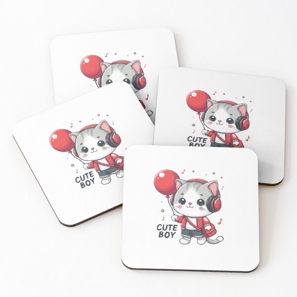 Item preview, Cute Cat with  Balloon designed and sold by SOMI SOMI.