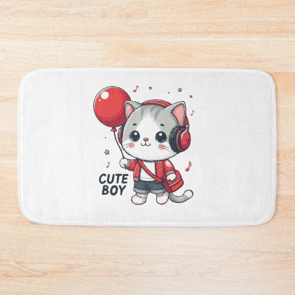 Item preview, Cute Cat with  Balloon designed and sold by SOMI SOMI.