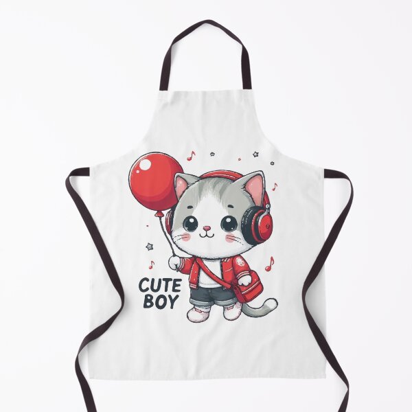 Item preview, Cute Cat with Balloon designed and sold by SOMI SOMI.