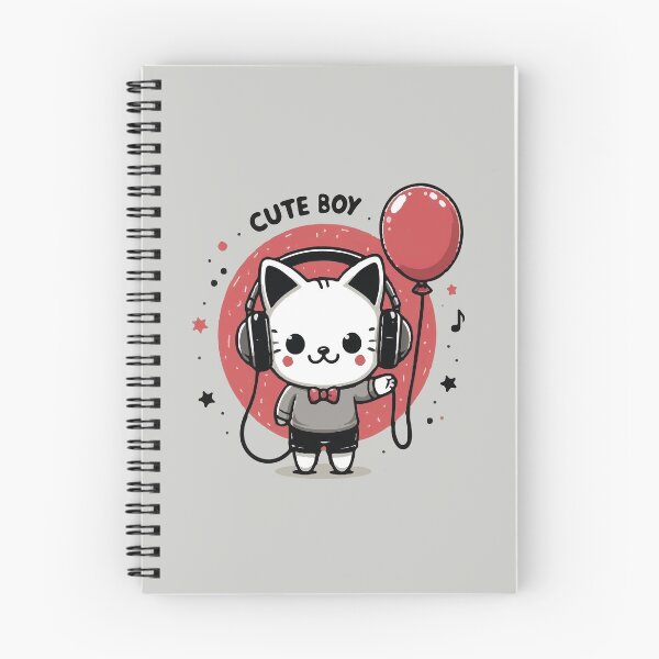 Item preview, Cat Cute boy with  balloon designed and sold by SOMI SOMI.
