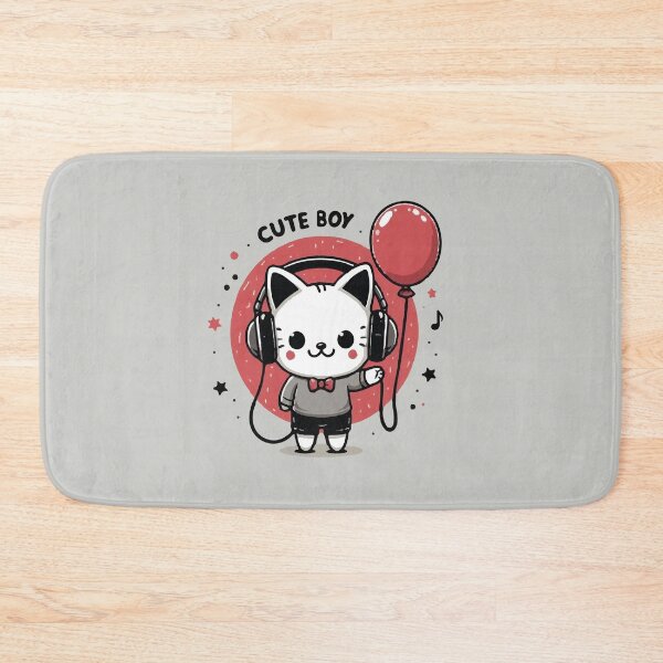 Item preview, Cat Cute boy with  balloon designed and sold by SOMI SOMI.