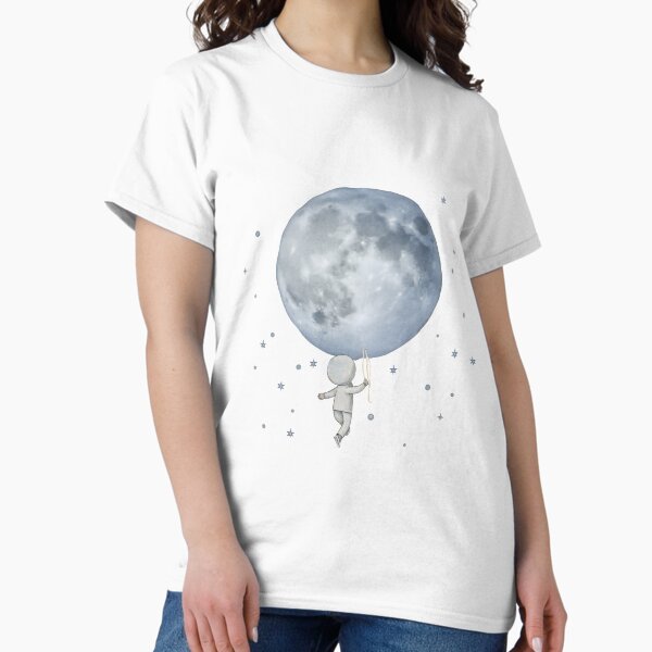 Child holding a moon balloon Classic T-Shirt