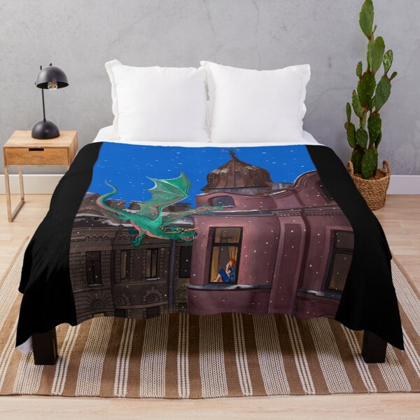 Item preview, Dragon flying by with the snowfall designed and sold by Ekaterina Khozatskaya.