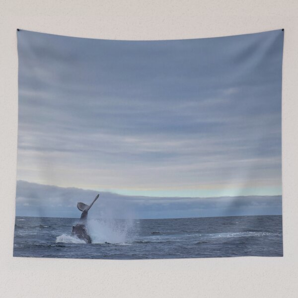 Item preview, Humpback whale splashing with his tale designed and sold by elisainiceland.