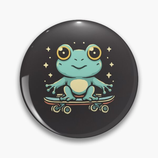 Item preview, Funny cute kawaii style frog riding a skateboard designed and sold by Trend-Beaver.