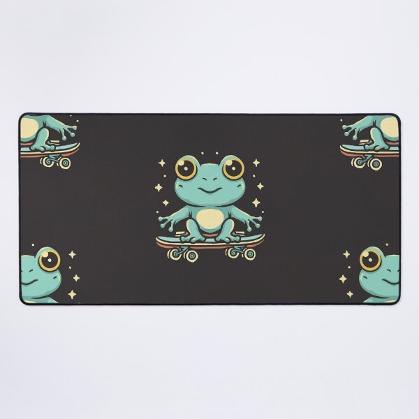 Item preview, Funny cute kawaii style frog riding a skateboard designed and sold by Trend-Beaver.