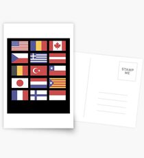Vexillology - Weltland-Flaggen-Liebhaber-Geschenk Postkarten