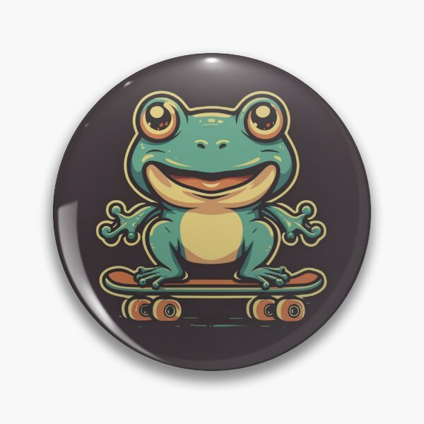 Item preview, Funny cute kawaii style frog riding a skateboard designed and sold by Trend-Beaver.