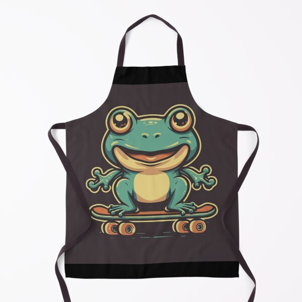 Item preview, Funny cute kawaii style frog riding a skateboard designed and sold by Trend-Beaver.