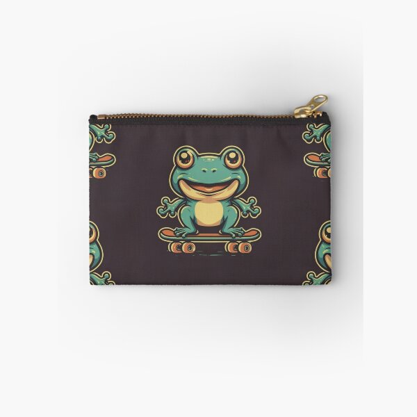 Item preview, Funny cute kawaii style frog riding a skateboard designed and sold by Trend-Beaver.