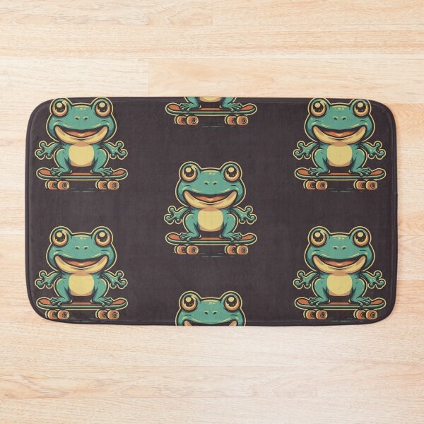 Item preview, Funny cute kawaii style frog riding a skateboard designed and sold by Trend-Beaver.