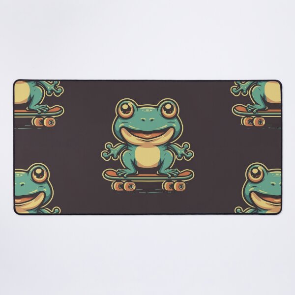Item preview, Funny cute kawaii style frog riding a skateboard designed and sold by Trend-Beaver.