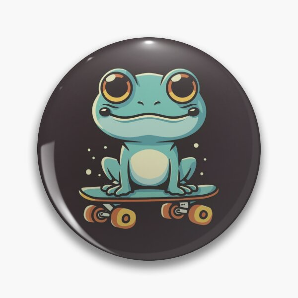 Item preview, Funny cute kawaii style frog riding a skateboard designed and sold by Trend-Beaver.