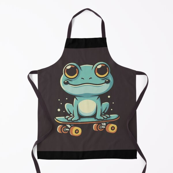 Item preview, Funny cute kawaii style frog riding a skateboard designed and sold by Trend-Beaver.