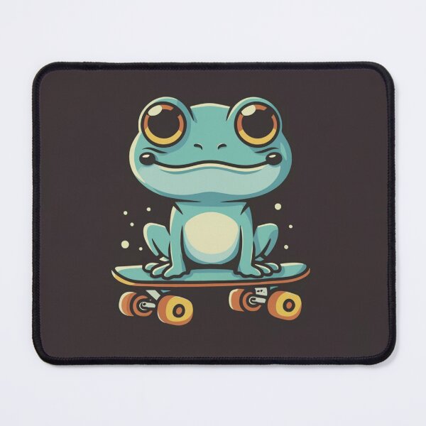 Item preview, Funny cute kawaii style frog riding a skateboard designed and sold by Trend-Beaver.