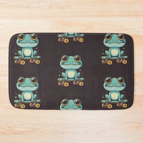 Item preview, Funny cute kawaii style frog riding a skateboard designed and sold by Trend-Beaver.