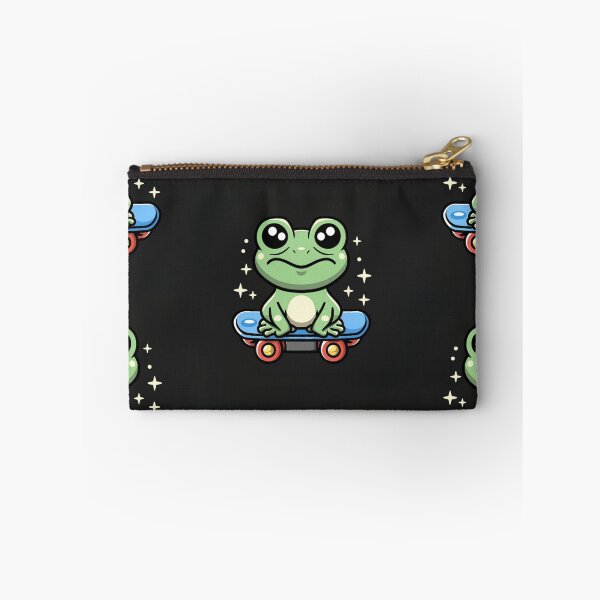 Item preview, Funny cute kawaii style frog riding a skateboard designed and sold by Trend-Beaver.