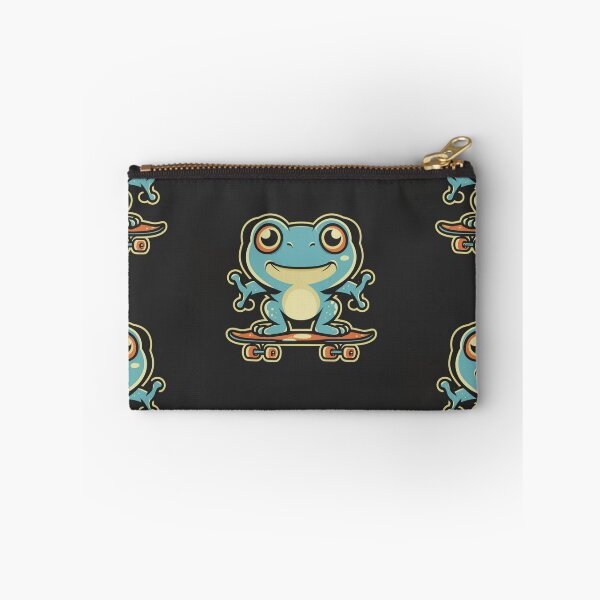 Item preview, Funny cute kawaii style frog riding a skateboard designed and sold by Trend-Beaver.
