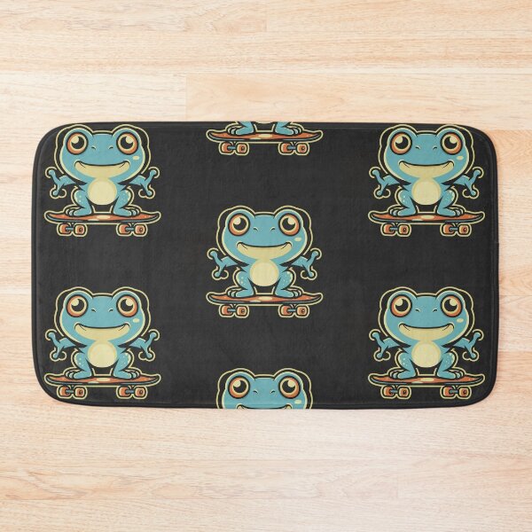 Item preview, Funny cute kawaii style frog riding a skateboard designed and sold by Trend-Beaver.