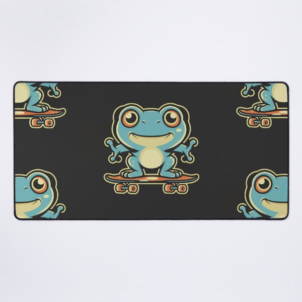 Item preview, Funny cute kawaii style frog riding a skateboard designed and sold by Trend-Beaver.