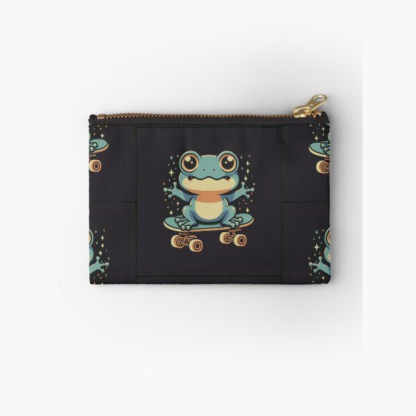 Item preview, Funny cute kawaii style frog riding a skateboard designed and sold by Trend-Beaver.