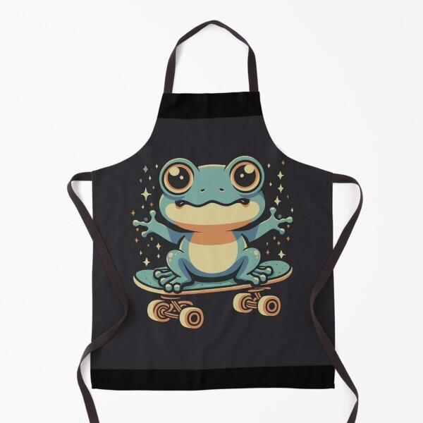 Item preview, Funny cute kawaii style frog riding a skateboard designed and sold by Trend-Beaver.