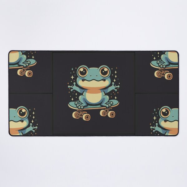 Item preview, Funny cute kawaii style frog riding a skateboard designed and sold by Trend-Beaver.