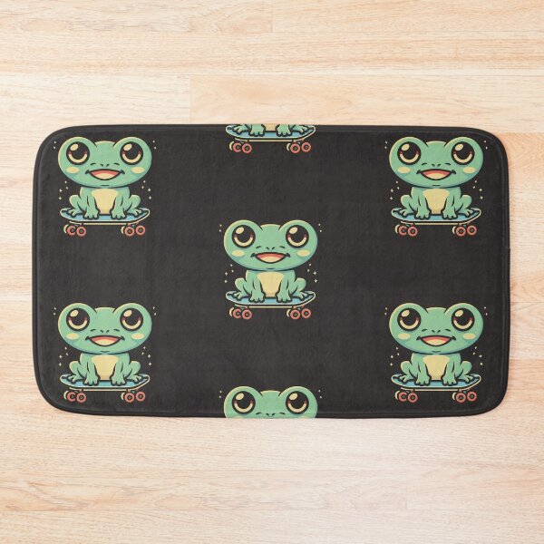 Item preview, Funny cute kawaii style frog riding a skateboard designed and sold by Trend-Beaver.